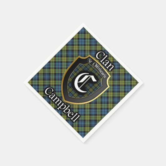 Serviette En Papier écossais Campbell Tartan Napkin (Coin)
