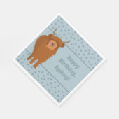 Serviette En Papier Écossais Highland Cattle Cow Graphic Personnalisé (Coin)