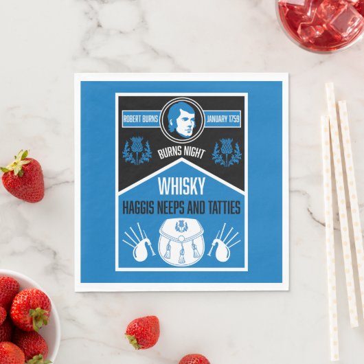 Serviette En Papier Ecosse Burns Night (En situation)