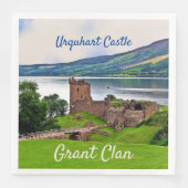 Serviette En Papier Écosse Grant Clan-Urquhart Castle Napkins (Devant)