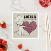 Serviette En Papier Écoutez votre coeur (En situation)
