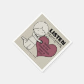 Serviette En Papier Écoutez votre coeur (Coin)