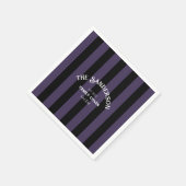 Serviette En Papier Écran à four familial noir pourpre bande Halloween (Coin)