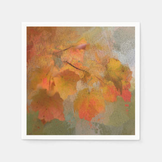 Serviette En Papier Écran de Feuilles de Thanksgiving
