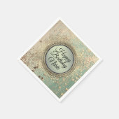 Serviette En Papier Écran de poussière d'étoile sur Turquoise vert (Coin)