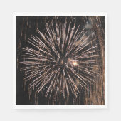 Serviette En Papier Écran Fireworks Sur Ciel Noir (Devant)
