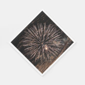 Serviette En Papier Écran Fireworks Sur Ciel Noir (Coin)