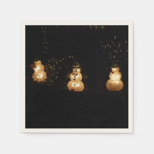 Serviette En Papier Écran Luminaire Snowman