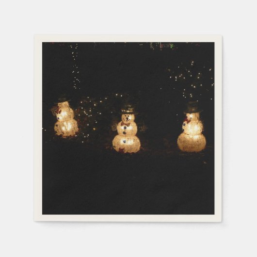 Serviette En Papier Écran Luminaire Snowman (Devant)