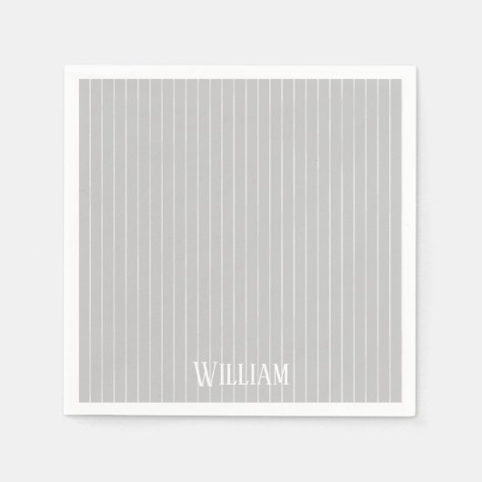 Serviette En Papier Écrans gris clair personnalisés (Devant)