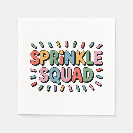Serviette En Papier Écrasage | Saupoudrer bébé (Devant)