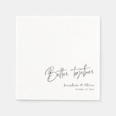 Serviette En Papier Écrit à la main moderne : Meilleur Ensemble Décor (Devant)