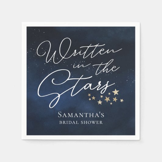 Serviette En Papier Écrit dans la Fête des mariées des étoiles (Devant)