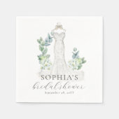 Serviette en papier écriture boho Elegant Greenery (Devant)