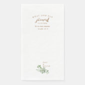 Serviette En Papier Écriture Ce que Dieu a uni Mariage (Devant)