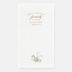 Serviette En Papier Écriture Ce que Dieu a uni Mariage