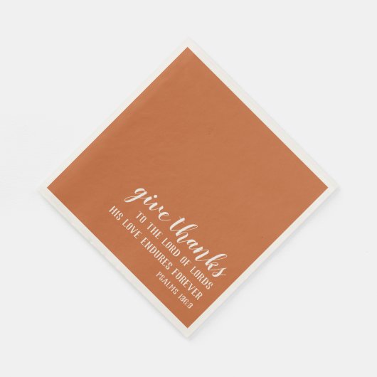 Serviette En Papier Écriture de remerciement de l'Action de grâce de l (Coin)