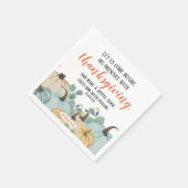 Serviette En Papier Écriture de Thanksgiving Watercolor Famille Citrou (Coin)