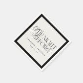 Serviette En Papier Écriture Élégante La Nuit Avant Le Dîner de Répéti (Coin)