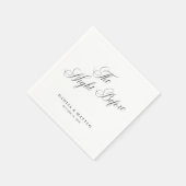 Serviette En Papier Écriture Élégante La Nuit Avant le Dîner de Répéti (Coin)