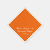 Serviette En Papier écriture élégante néon orange (Coin)