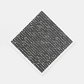 Serviette En Papier Écriture manuscrite cursive Histoire noir blanc (Coin)