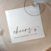 Serviette En Papier Écriture manuscrite et Mariage pour le coeur