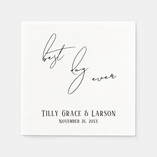 Serviette En Papier Écriture manuscrite mince moderne Simple meilleure (Devant)