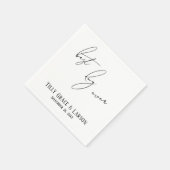 Serviette En Papier Écriture manuscrite mince moderne Simple meilleure (Coin)