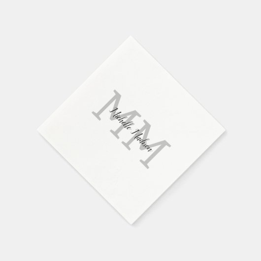 Serviette En Papier Écriture manuscrite moderne monographie Nom Initia (Coin)