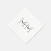 Serviette En Papier Écriture manuscrite moderne monographie Nom Initia (Coin)