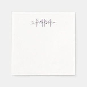 Serviette En Papier Écriture manuscrite moderne monographie Nom Initia