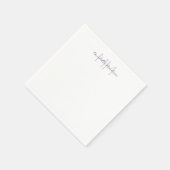 Serviette En Papier Écriture manuscrite moderne monographie Nom Initia (Coin)