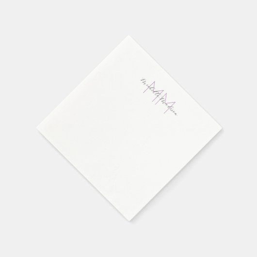 Serviette En Papier Écriture manuscrite moderne monographie Nom Initia (Coin)
