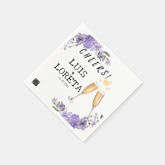 Serviette En Papier Écriture Mariage serviettes (Coin)