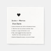 Serviette En Papier Écriture moderne faits amusants mariages serviette (Devant)