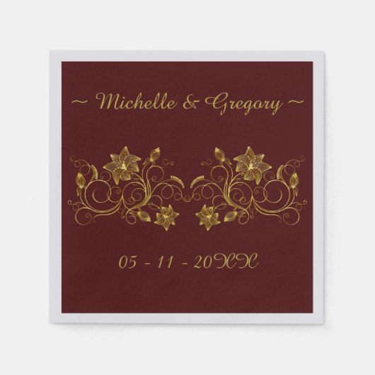 Serviette En Papier Écriture or jaune sur serviettes arrière - plans d (Devant)