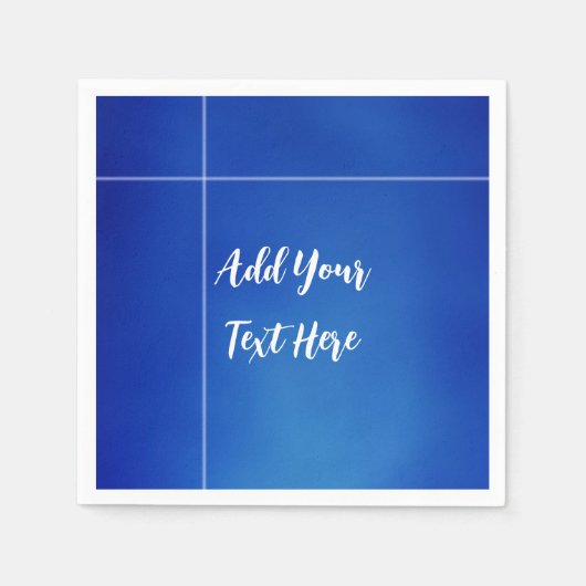 Serviette En Papier Écriture professionnelle ajouter du texte bleu mod (Devant)