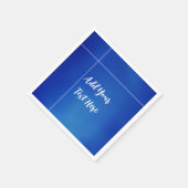 Serviette En Papier Écriture professionnelle ajouter du texte bleu mod (Coin)