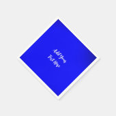 Serviette En Papier Écriture professionnelle ajouter du texte bleu mod (Coin)