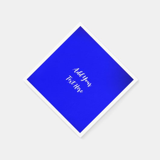 Serviette En Papier Écriture professionnelle ajouter du texte bleu mod (Coin)