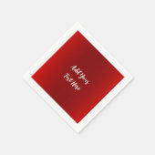 Serviette En Papier Écriture professionnelle ajouter du texte rouge mo (Coin)