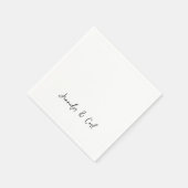 Serviette En Papier Écriture professionnelle minimaliste (Coin)