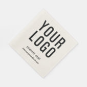 Serviette En Papier Ecru Custom Business Logo Société Événement Minima (Coin)