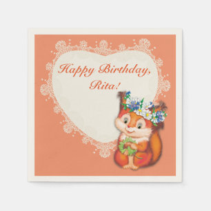 Serviette En Papier Écureuil