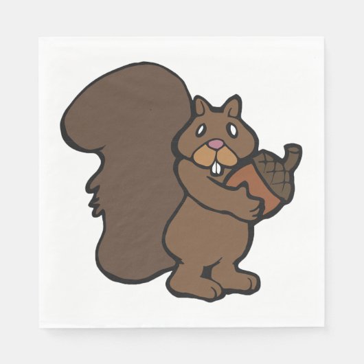 Serviette En Papier Écureuil avec maïs (Devant)