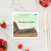 Serviette En Papier Écureuil Humour de retraite (En situation)