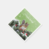 Serviette En Papier Écureuil Noël Vacances Papier Napkin (Coin)