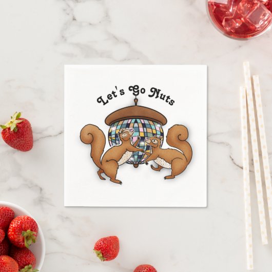 Serviette En Papier Écureuils Disco (En situation)