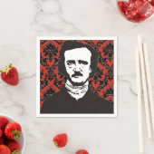 Serviette En Papier Edgar Allan Poe Papier Napkin (En situation)